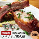 無添加 ギフト 鹿児島黒豚 スペアリブ 炭火焼 700g 肉 送料無料 プレゼント 食べ物 ギフトセット おつまみ お取り寄せ 内祝い 詰め合わせ 黒豚 焼豚 鹿児島 BBQ 内祝 御祝 お祝い グルメ