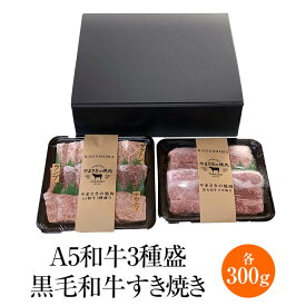 【肉ギフト】 九州産A5和牛焼肉 & 鹿児島産黒毛和牛すき焼き 各300g A5 黒毛和牛 希少部位 カルビ ロース バラ 焼肉 焼き肉 霜降り肉 すき焼 しゃぶしゃぶ 牛肉 冷凍 国産 九州産 鹿児島産 セット 盛り合わせ ギフト プレゼント 産地直送 送料無料 やまさき かごしまや