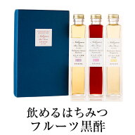 飲めるはちみつフルーツ黒酢 3種類 3本セット ギフト箱入 化粧箱 セット ブルーベリー あやむらさき 日向…