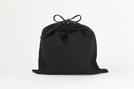 リネン巾着袋(黒/小サイズ)サイズ 幅約34cm 縦約35cm マチなしメール便対応 1枚まで[インナーバッグ バッグインバッグ ]