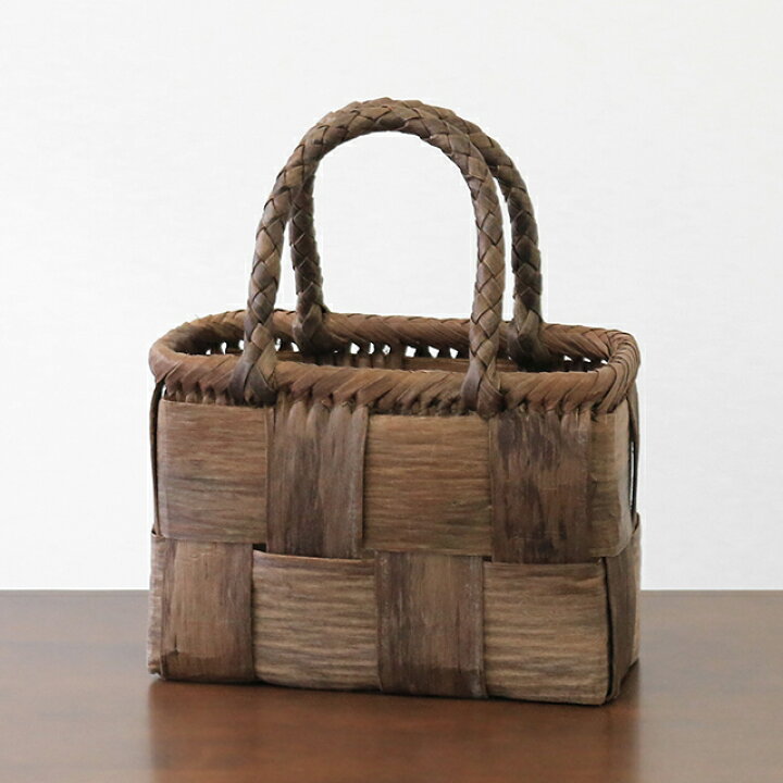 楽天市場】極太ひごのくるみ籠(市松編み/横長/小サイズ/六つ編み取手  