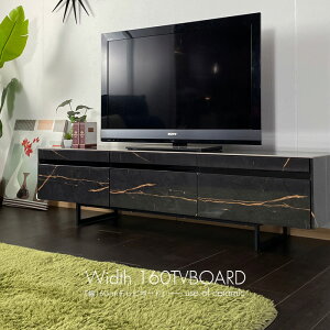 テレビボード 幅160 セラミック 木製 脚付 ロータイプ 北欧 おしゃれ オシャレ 完成品 アイアン脚 高さ42cm テレビ台 TV台 TVボード 石目調 ホワイト ブラック グレー 白 黒 リビング収納 アウ