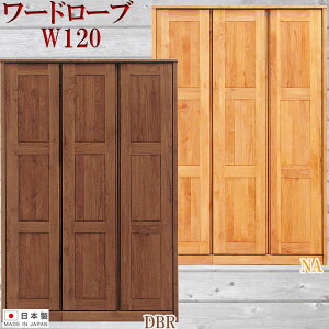 ワードローブ おしゃれ オシャレ 服吊り クローゼット ロッカー タンス 120幅 幅120cm 整理たんす 収納力 衣類収納 2段服吊り 鏡付 ネクタイ掛け付 日本製 木製 北欧 モダン 素材 アルダー材 自