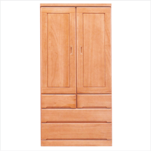 ワードローブ おしゃれ オシャレ 服吊り クローゼット ロッカー タンス 90幅 幅90cm 整理たんす 収納力 衣類収納 引き出し 箱組 スライドレール 鏡付 ネクタイ掛け付 日本製 木製 北欧 モダン