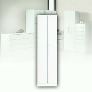 50 ワードローブ クローゼット ロッカー タンス おしゃれ オシャレ 服吊 洋服ダンス 洋服掛け 洋服 収納 ラック 白 開き戸 完成品 ホワイト 白 北欧 国産 大川家具 日本製 送料無料 アウトレッ