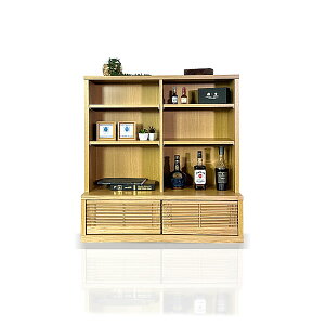 フリーボード おしゃれ オシャレ 書棚 本棚 ラック オープンラック リビング収納 本収納 100幅 幅100cm ロータイプ 日本製 国産 タモ 木製 引出し フルオープンレール付 シンプル モダン ナチュ