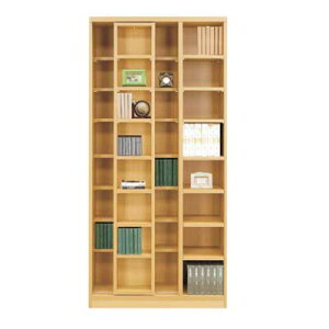 本棚 書棚 フリーボード おしゃれ オシャレ リビング収納 スライド書棚 本収納 85幅 幅85cm スライド 日本製 北欧 シンプル モダン インテリア 選べる2色 ライトブラウン ダークブラウン 材質