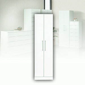 50 ワードローブ クローゼット ロッカー タンス 服吊 おしゃれ オシャレ 洋服ダンス 洋服掛け 洋服 収納 ラック 白 開き戸 完成品 ホワイト 白 北欧 国産 大川家具 日本製 送料無料 アウトレッ