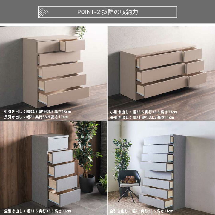 楽天市場】タンス チェスト ローチェスト 幅120 3段 完成品 