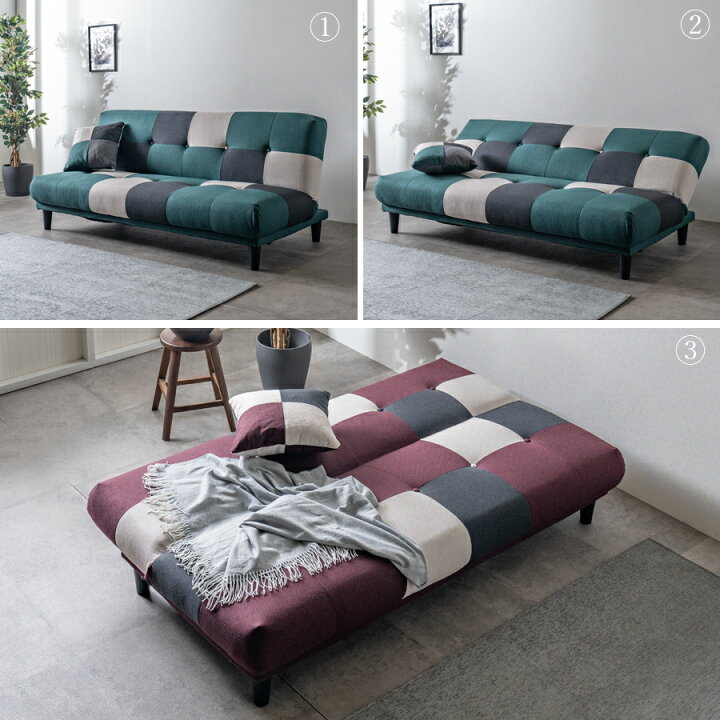 未使用!! 大川家具 ソファベッド ?定価￥15,900? 3Pソファ おしゃれな 