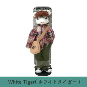 ZAP アニマルズ S ホワイトタイガー / ZAP ANIMALS タイガー ぬいぐるみ 人形 マスコット キーホルダー キーリング チャーム 内藤デザイン研究所