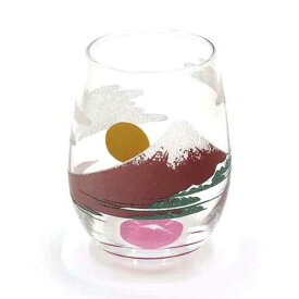 きらめく日本のグラス 赤富士 / グラス コップ タンブラー 日本の四季 手作業 ギフト 贈り物