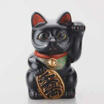 楽天市場】招き猫 黒 貯金箱の通販