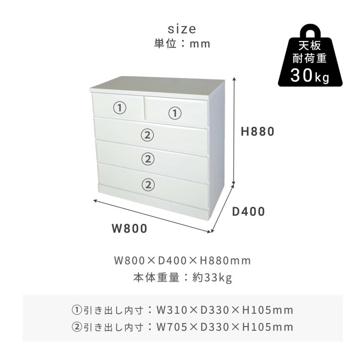 楽天市場】【17-20日5%OFFクーポン配布中！】チェスト タンス 完成品 