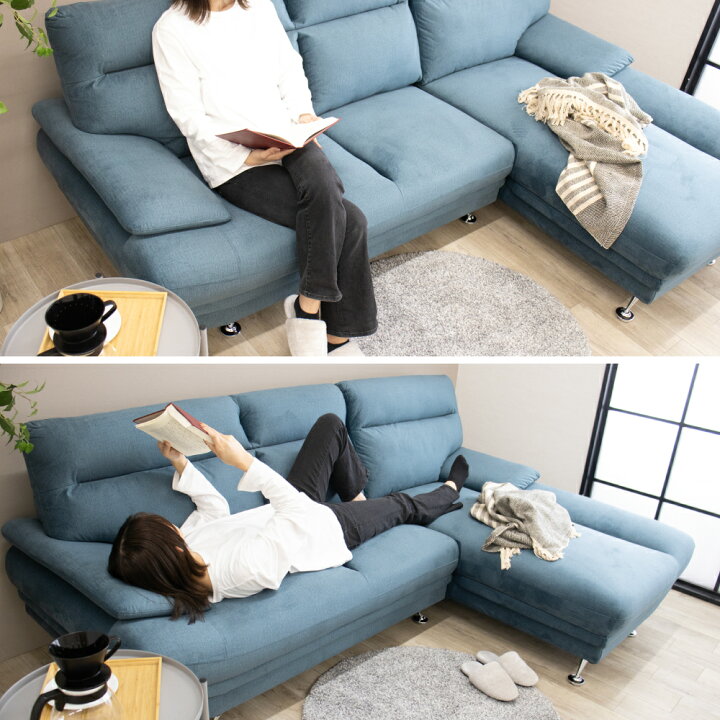 楽天市場】カウチソファ ソファー 3人掛け SOFA ハイバック あぐら 