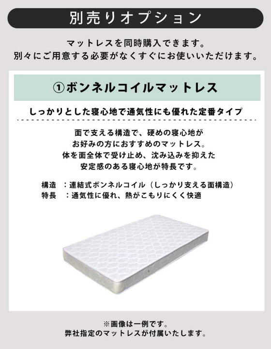 楽天市場】ダブルベッド マットレス付き ファブリック張りベッド イン 