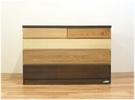 【送料無料】ナチュラルでモダンなローチェスト110cm木製国産・日本製110x45x74cmスライドレール付き引出しアルダー・ウォールナット・ニレ・バーチ・ポプラ無垢材前板セミオーダーができます！エコ仕様F☆☆☆☆♪