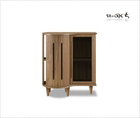 天然木ウォールナット/アルダー材使用の日本製・国産のキャビネット　ナチュラルなレッドオーク材も制作できます棚付き　突板・無垢材使用・エコ仕様仕上げ組み合わせ