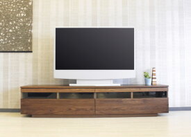 天然木ウォールナット無垢材使用の国産テレビボードテレビ台セミオーダーメイドTV台シリーズ商品木製200cm国産・日本製レグナテック7素材2サイズから選べます