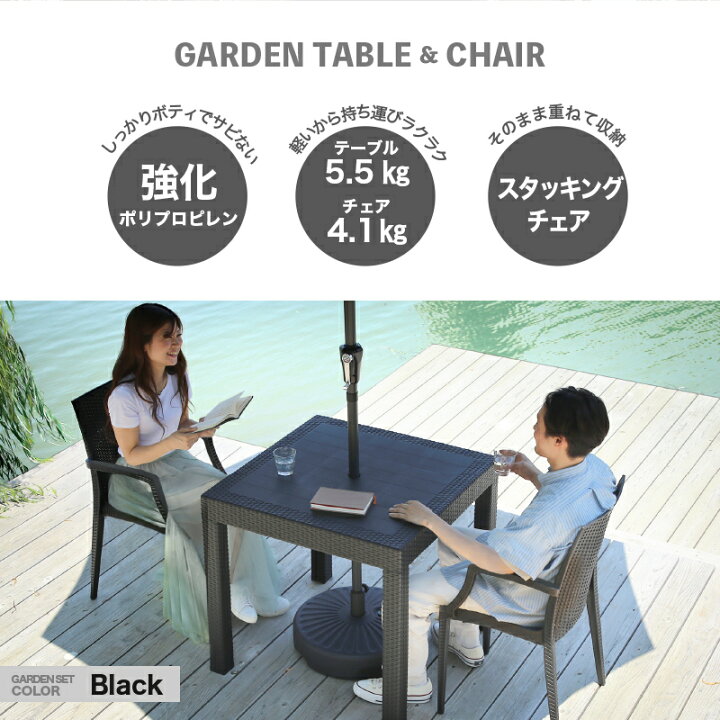 楽天市場】先着100名10%off 12日迄◇ガーデンテーブルセット 5点 