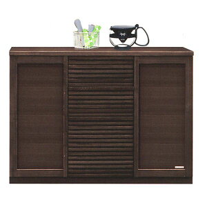 \全品P3倍★29〜30日限定/ カウンター リビング 収納 収納家具 幅120cm 収納棚 整理棚 飾り棚 ブラウン