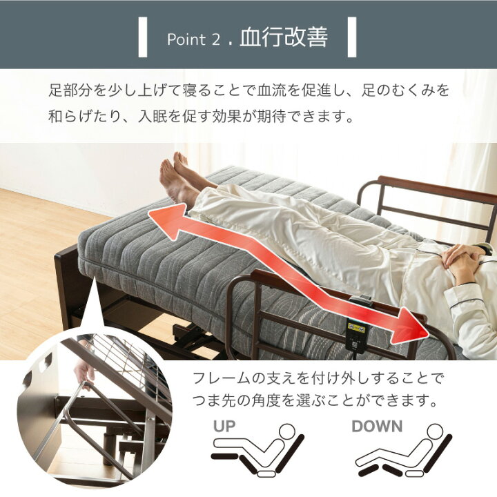 楽天市場】7%クーポン4/12まで☆ 電動ベッド 介護ベッド 