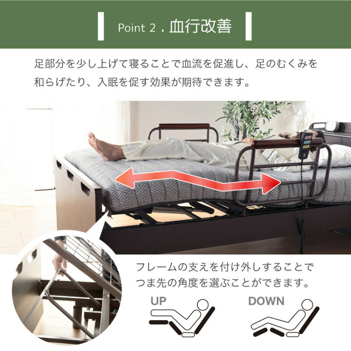楽天市場】7%クーポン 20日まで☆ 電動ベッド マットレスセット 介護 