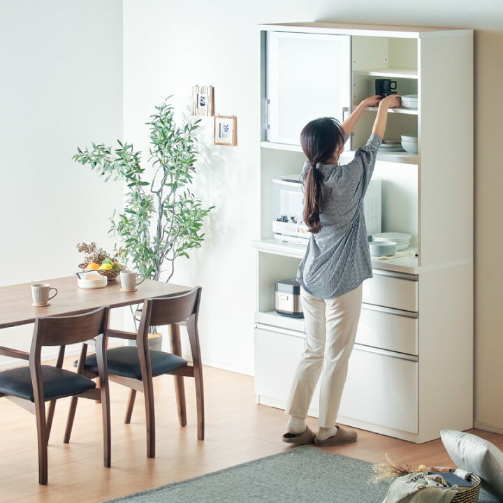 楽天市場】レビュー特典あり！☆ 120cm レンジ台 食器棚 1200レンジ 