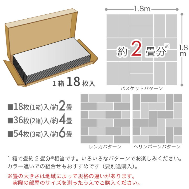 楽天市場】レビュー特典あり！☆ 置くだけ フロアタイル 大理石調 2畳 