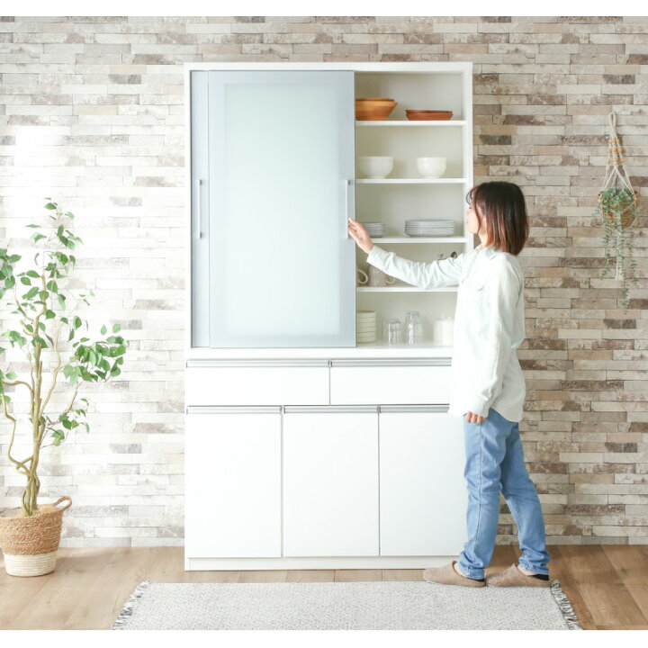 楽天市場】レビュー特典あり！◇ 120cm レンジ台 食器棚 pit ピット 