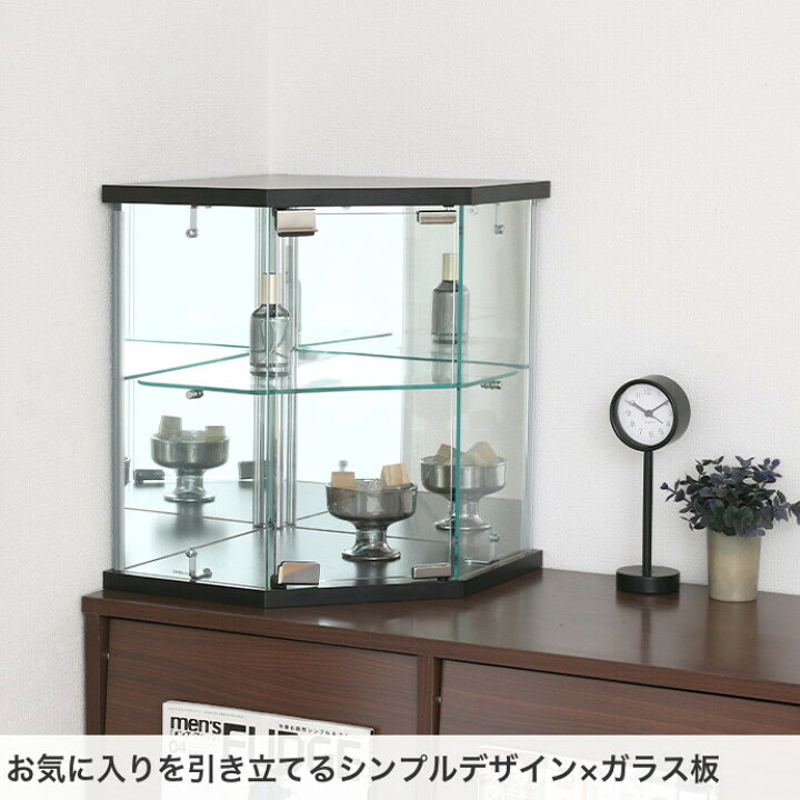 楽天市場】コレクションケース 卓上 ガラスケース コーナー型 