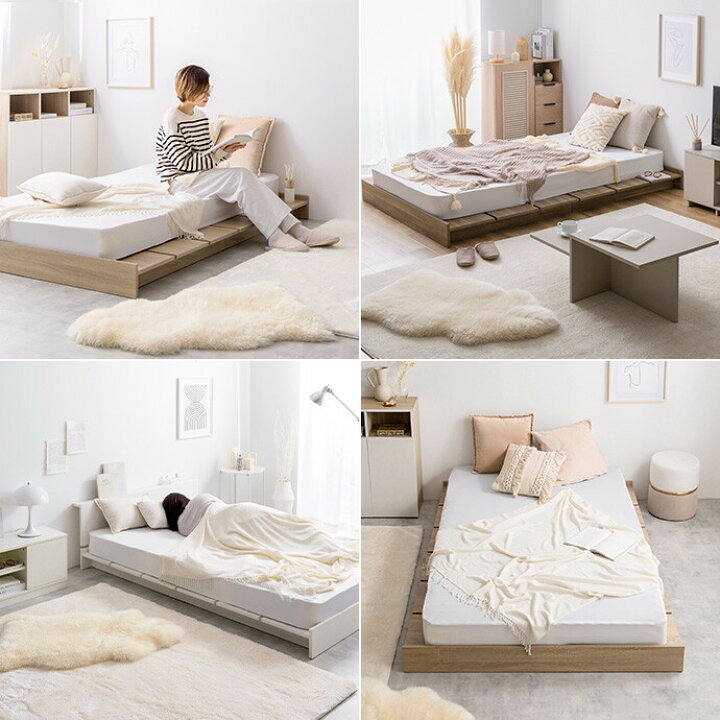 R385 未使用 ダブルベッド、日本製マットレスセット、幅140cm 美品