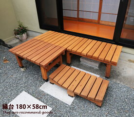 【MAX50％OFF！5/25 20:00~23:59！★先着10枚★】Abelia Bench 180×58 デッキ縁台 縁台 お手軽 ウッドデッキ シンプル 便利 デッキ ブラウン