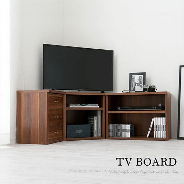 楽天市場】TV台 コーナー 3点セット 三角 壁寄せ ローボード テレビ 台  