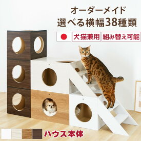 ペットハウス 犬小屋 犬 猫 兼用 木製 室内 キューブハウス 2匹で使える 積み上げ キャットタワー おしゃれ 連結 トンネル 簡単組立 ドッグハウス 家具調 猫ハウス キャットハウス 可愛い ホワイト/ホワイトウッド/オーク/ウォールナット