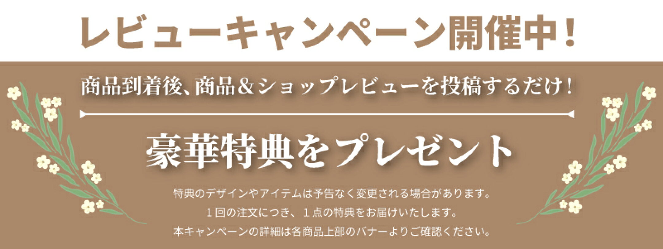 レビュキャンペーン開催中