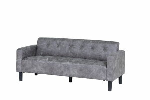 ゆったりサイズのモダンデザイン2.5人掛けソファ レザーファブリック ヴィンテージ ソファー ローソファ 2人掛け 2.5P 2P 2人用 レトロ レザー調 布 かっこいい 座面広い ゆったり ファブリッ