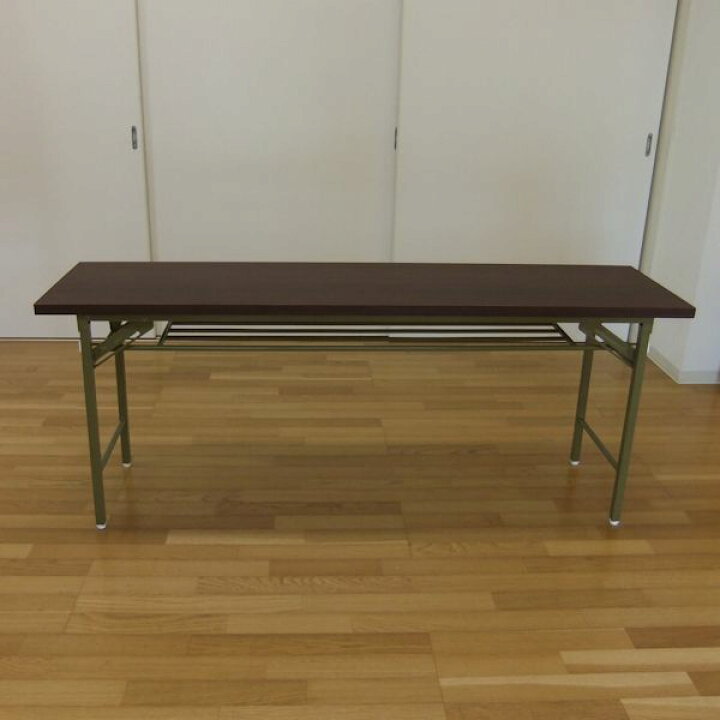楽天市場】折りたたみ式!棚付 会議テーブル 高脚 180x45cm 会議用 