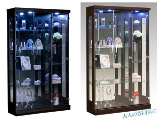 楽天市場 コレクションラック 90 ハイタイプ 幅90cm ガラスケース フォース コレクションケース 棚 Led コレクションボード 安い ガラス 完成品 輸入品 手作り家具工房 食器棚専門店