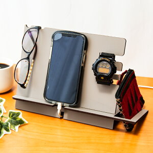 ★ P3倍 30日限定 ★ スマホスタンド 木製 ワイドタイプ おしゃれ カッコいい メープル ウォールナット 腕時計スタンド ウォッチスタンド デスクバー ウォッチディスプレイ 父の日 国産 日本