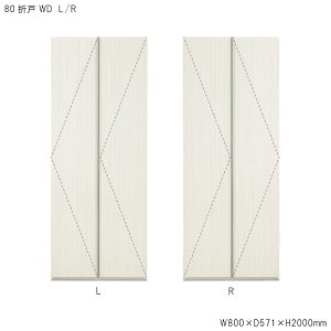 送料無料洋服タンス ワードローブ「ケース」 完成品 80cm幅折れ戸 ホワイト 送料無料完成品