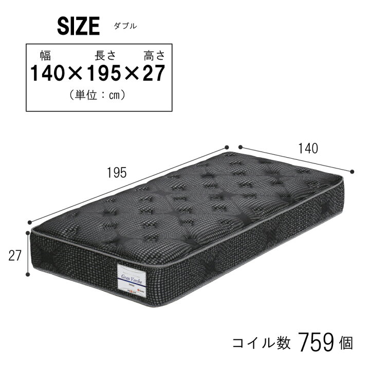 楽天市場】【ﾏﾗｿﾝ15％OFF】マットレス ダブルマットレス 国産 国産 