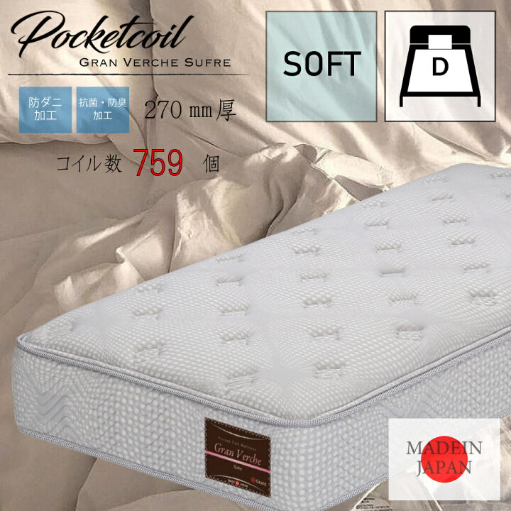 楽天市場】【4日20時~15％off】マットレス ダブルマットレス 国産 国産 