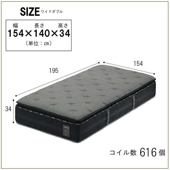 楽天市場】【20・21・22は15％off】[受注生産] マットレス ワイド 