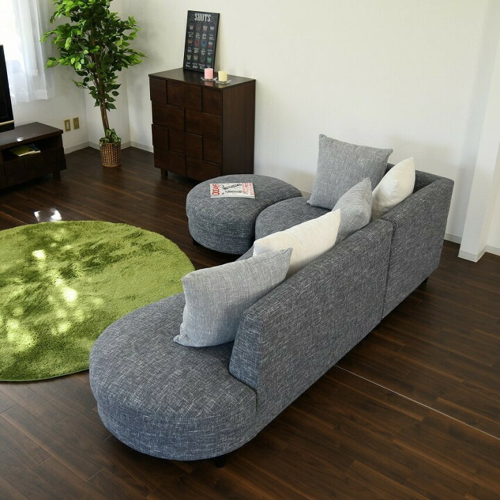 楽天市場】【ﾏﾗｿﾝ15％OFF】カウチソファ レイアウト自由 ファブリック 