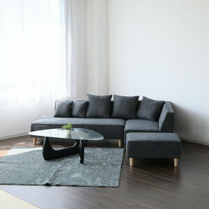 コーナーカウチ 組み合わせ自由 レイアウト自由 オットマン シューズロング クッション付き 脚付き ゆったり 寝転がれる 北欧 カウチ ソファ L字 カフェテイスト カフェ風 お掃除ロボット