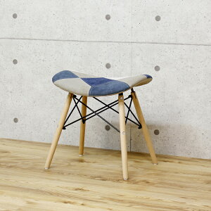スツール 椅子 いす イス 北欧 おしゃれ パッチワーク かわいい シンプル 玄関 ダイニング リビング 木脚 木 ウッド イームズ リプロダクト CC-YD-ST