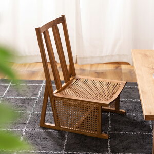 【送料無料】 フロアチェア 42cm コンパクトチェア ラタン調 天然木 いす 椅子 チェアー 軽量 持ち運び 便利 シンプル インテリア モダン カジュアル フロアチェアー コンパクトチェアー 高級