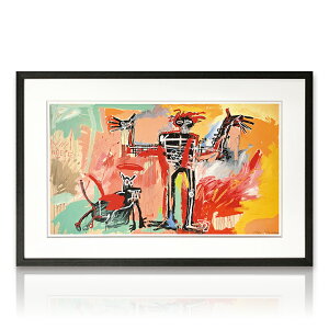 �y���������z �A�[�g�p�l�� Jean-Michel Basquiat �W�������~�V�F���E�o�X�L�A Boy and Dog in a Johnnypump, 1982 �o�X�L�A ���_�� ���� �A�[�g�t���[�� ������� �G�� �z���� �t���[���t�� �C���e���A �Ǌ|