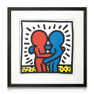 �y���������z �A�[�g�p�l�� Keith Haring �L�[�X�E�w�����O Untitled, 1987 �L�[�X �w�����O ���_�� ���� �A�[�g�t���[�� ������� �G�� �z���� �t���[���t�� �C���e���A �Ǌ|�� �Q�� ���r���O �M�t